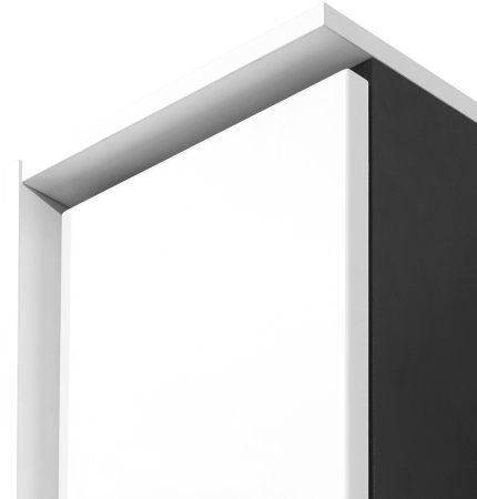 Шкаф пенал Roca Aneto 23 R 857467806 подвесной Белый глянец Черный матовый 