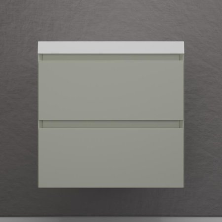 Тумба подвесная Style Line "Манхэттен 60" ЭМАЛЬ под ASTI 60 2 ящика PLUS олива 