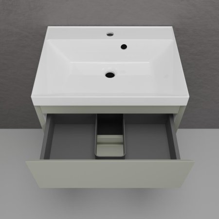 Тумба подвесная Style Line "Манхэттен 60" ЭМАЛЬ под ASTI 60 2 ящика PLUS олива 