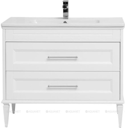 Тумба с раковиной Aquanet Бостон М 100 белый 