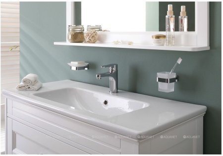 Тумба с раковиной Aquanet Бостон М 100 белый 