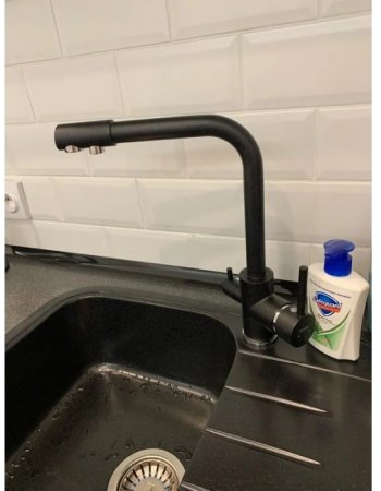 Cмеситель для кухни под фильтр HANSEN H15081C Черный 