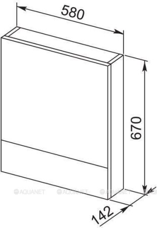 Зеркало-шкаф Aquanet Нота 58 белый 