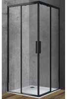 Душевой уголок Vincea Soft 90x90 VSS-3SO900CLB профиль Черный стекло прозрачное