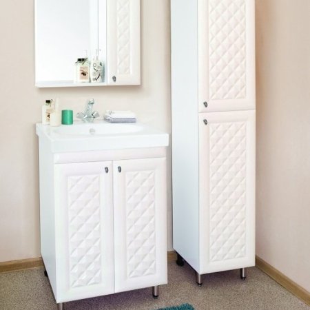 Тумба под раковину Style Line Канна 60 Люкс ЛС-00000726 Белый глянец 