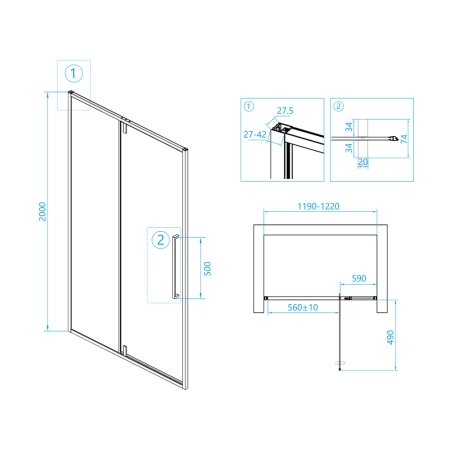 Душевая дверь в нишу RGW Stilvoll SV-03 120х200 профиль хром 