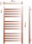 Полотенцесушитель электрический (лесенка) Bauedge Hotel DB-0009, 60x120 см 