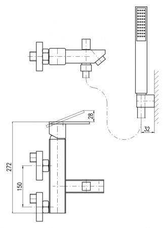 Смеситель Rav Slezak Loira LR554.5/1 для ванны с душем 