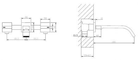 Смеситель для раковины Abber Wasserfall AF8612 Хром 