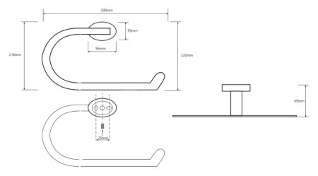 Полотенцедержатель Bemeta Oval 118404061 