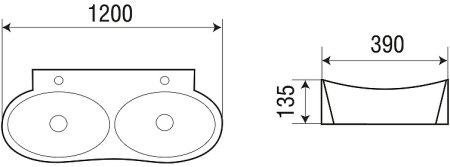 Раковина WeltWasser Elbach 2217 120 10000004588 двойная Белый глянец 