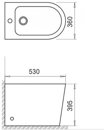 Биде BelBagno Flay-R BB1003B Белое 