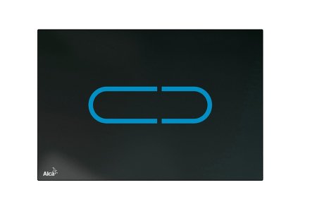 Кнопка смыва AlcaPlas Slim NIGHT LIGHT-1-SLIM черный 