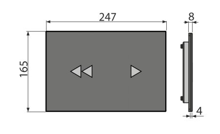 Кнопка смыва AlcaPlas Slim NIGHT LIGHT-1-SLIM черный 