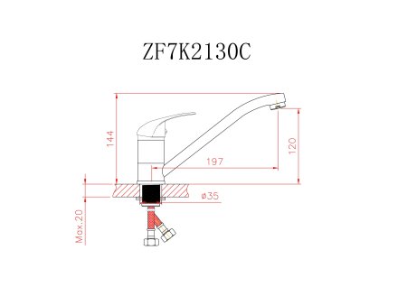 Смеситель для кухни HAIBA CRON CN4915 
