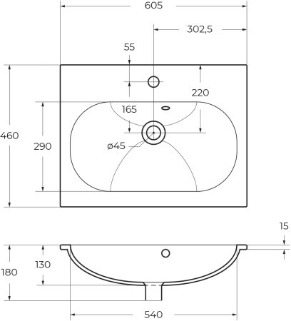 Керамическая раковина BelBagno BB1923-600 