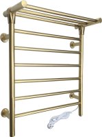 Полотенцесушитель электрический Zorg AZR HT- 012-PL 2 BR бронза, с полкой