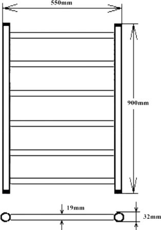 Полотенцесушитель электрический Zorg AZR HT- 012-PL 2 BR бронза, с полкой 