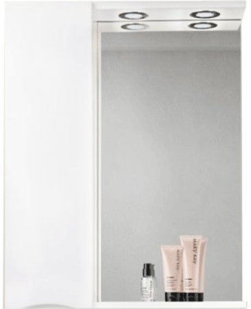 Зеркало со шкафом BelBagno MARINO-SPC-800/750-1A-BL-P-L 80 с подсветкой Bianco Lucido 
