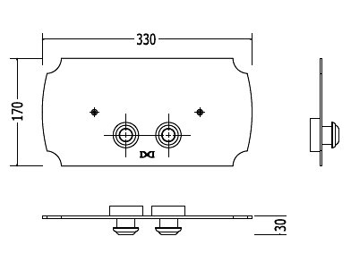 Кнопка смыва Devon&Devon DEPLCR для встроенного бачка 