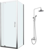 Душевой уголок WasserKRAFT Berkel 48P03 90x90 см с душевой стойкой и смесителем