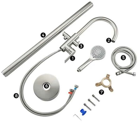 Смеситель для ванны Gappo G3099 Сатин 