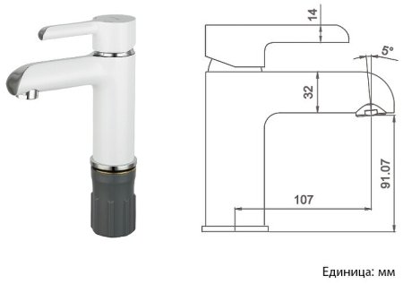 Смеситель для раковины Gappo G03-8 G1003-8 Белый Хром 