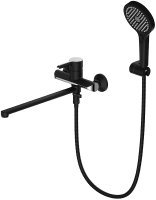 Смеситель для ванны Gappo G03-6 G2203-6 универсальный Черный матовый Хром