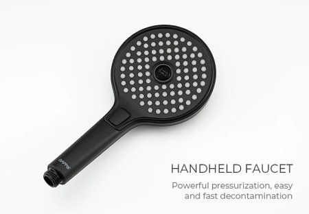 Смеситель для ванны Gappo G03-6 G2203-6 универсальный Черный матовый Хром 