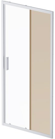 Душевая дверь AM.PM Gem Solo 100 W90G-100-1-195MBr профиль Хром матовый стекло бронзовое-прозрачное 