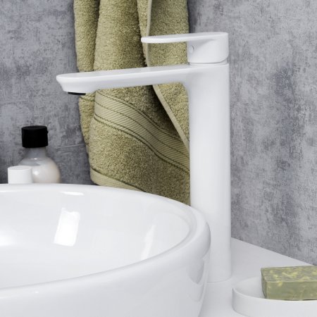 Смеситель WasserKRAFT Mindel 8503H для раковины, белый 