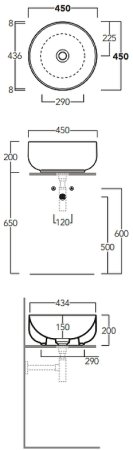 Раковина-чаша Simas Balloon 45 BA01bi Белая 