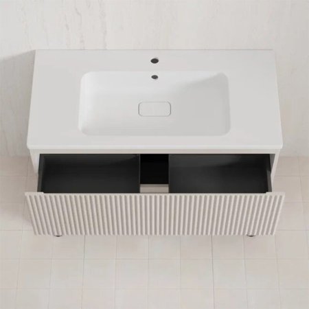 Тумба Style Line Марокко 100 напольная, с раковиной  LINE 1000*480, крем 