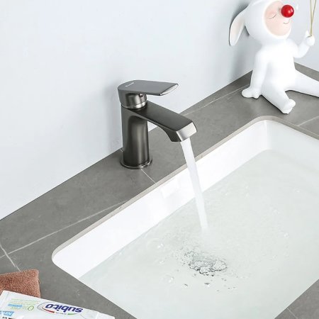 Смеситель для раковины Frap H71-9 F1071-9 Оружейная сталь 