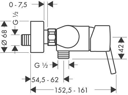 Смеситель для душа Hansgrohe Talis S 32620000 Хром 