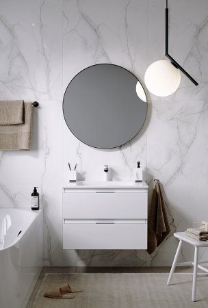 Тумба под раковину Aqwella Accent 75 ACC0175W подвесная Белая 