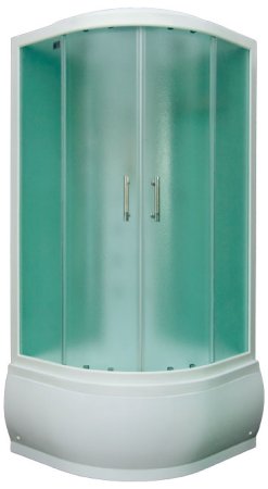 Душевая кабина Bas Арона (белая стенка, тонированное стекло) 