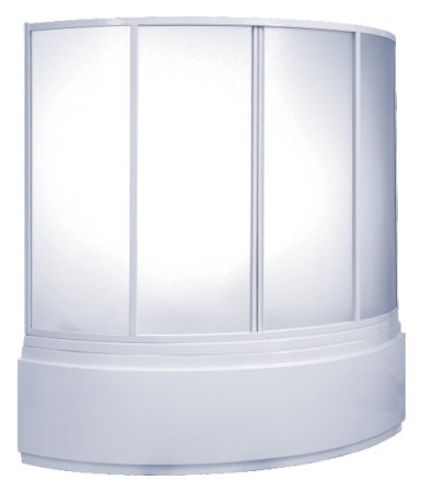 Шторка на ванну Bas Алегра 4 ств., пластик 