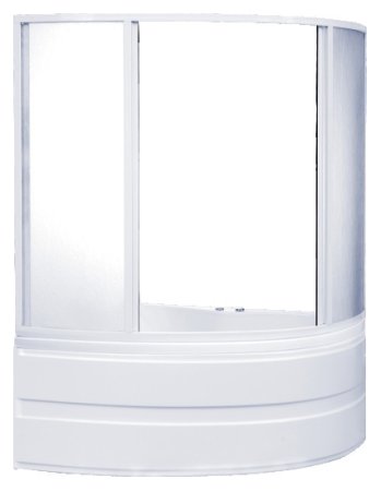 Шторка на ванну Bas Алегра 4 ств., пластик 