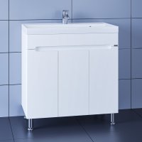 Тумба Санта Лондон 80 напольная 3 двери с раковиной Classiс 80