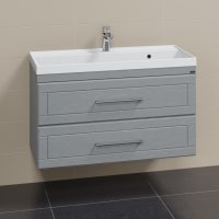 Тумба Санта Венера 100 дуб серый с умывальником Classic 100