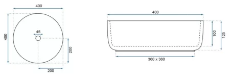 Раковина 40х40 см Rea Ashley REA-U4663 