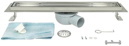 Душевой лоток ALMAes Arianda 70 AR70CH с двухсторонней решеткой Нержавеющая сталь 