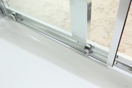 Душевая кабина Black&White Galaxy 5509120 с гидромассажем профиль Серебристый хром задняя стенка Белая 