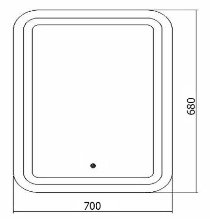 Зеркало Creto Malibu 70 7-700680M с подсветкой с сенсорным выключателем 