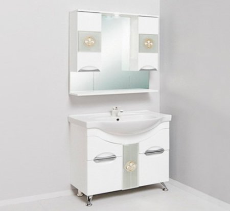 Тумба с раковиной Onika Флорена 105.13 белая 