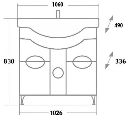 Тумба с раковиной Onika Флорена 105.13 белая 