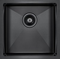 Мойка кухонная Paulmark Aller PM904444-GM вороненая сталь