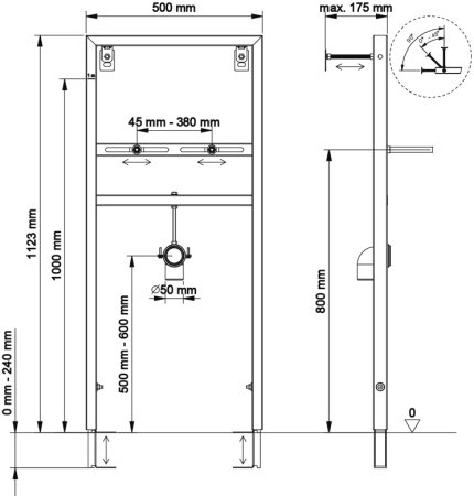 Инсталляция Berges Novum 049214 для раковины Синяя 