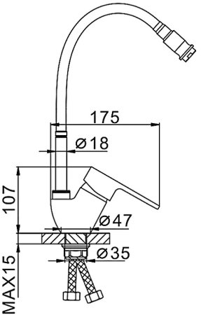 Смеситель для кухни Frap H30-4 F4330-4 Бронза 